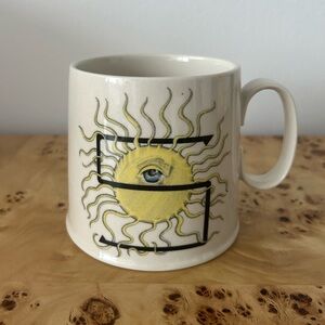 Anthropologie Florence Balducci Monogram “S” Sun Art Graphic Large Mug VGUC
